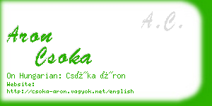 aron csoka business card
